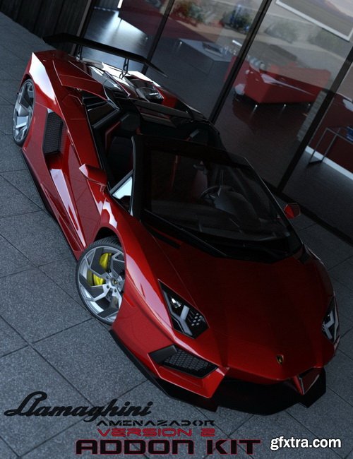 Daz3D - Llamaghini Amenazador Version 2 Addon Kit Roadster