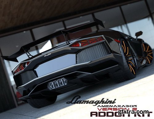 Daz3D - Llamaghini Amenazador Version 2 Addon Kit Roadster