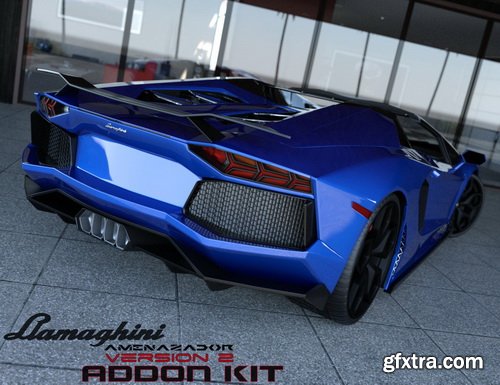 Daz3D - Llamaghini Amenazador Version 2 Addon Kit Roadster