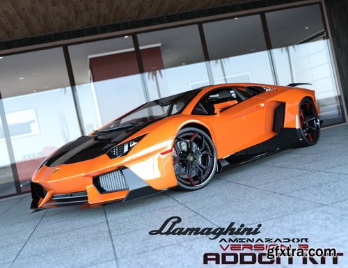 Daz3D - Llamaghini Amenazador Version 2 Addon Kit Roadster