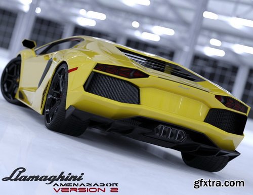 Daz3D - Llamaghini Amenazador Version 2 Addon Kit Roadster