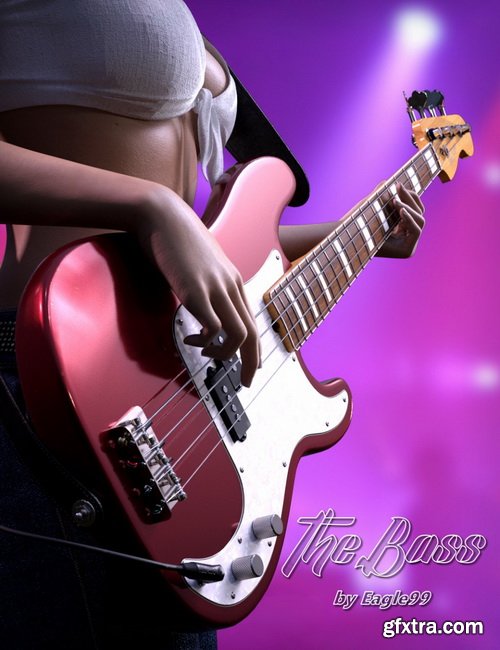 Daz3D - The Bass Guitar and Poses for Genesis 3 and 8