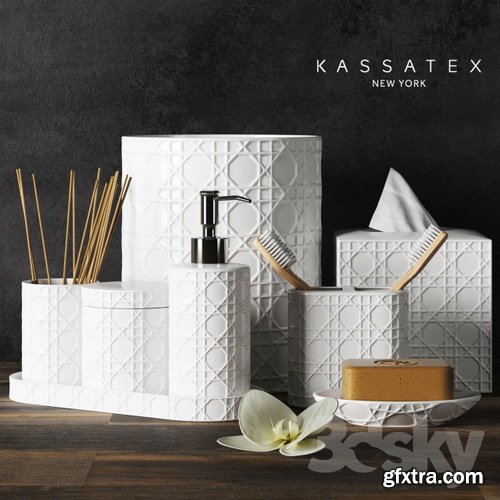 3dsky - A set of accessories for the bathroom Rattan