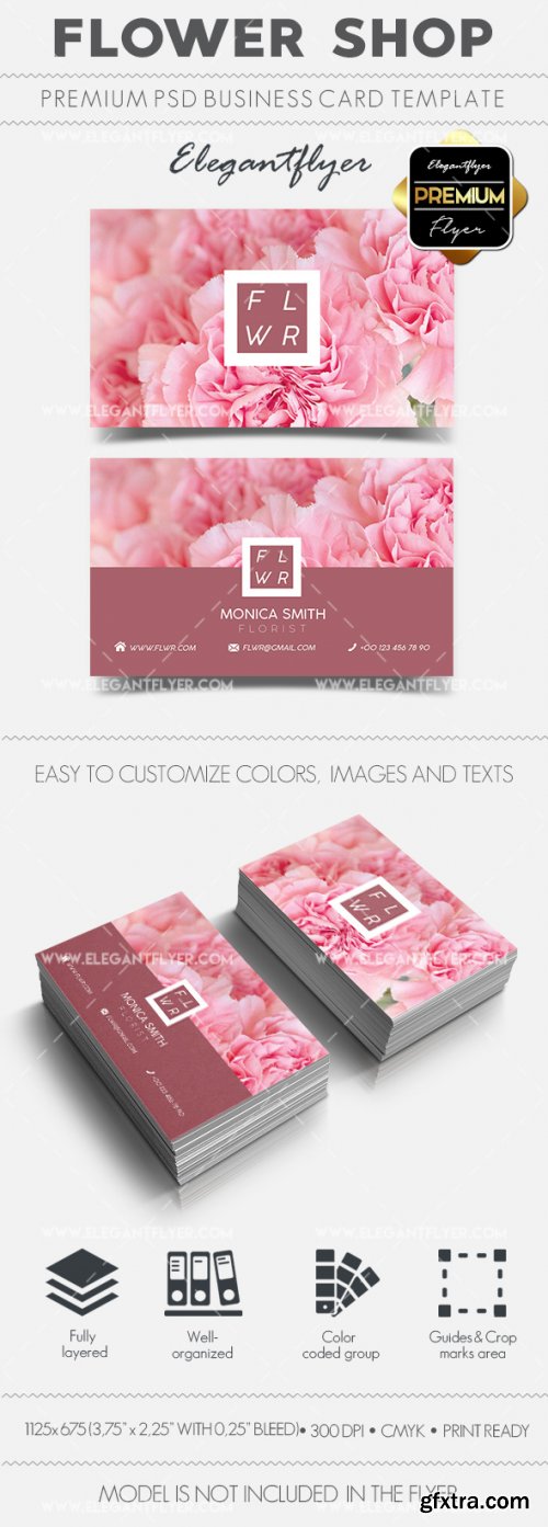 Flower Shop V 1 2018 Business Card Templates PSD