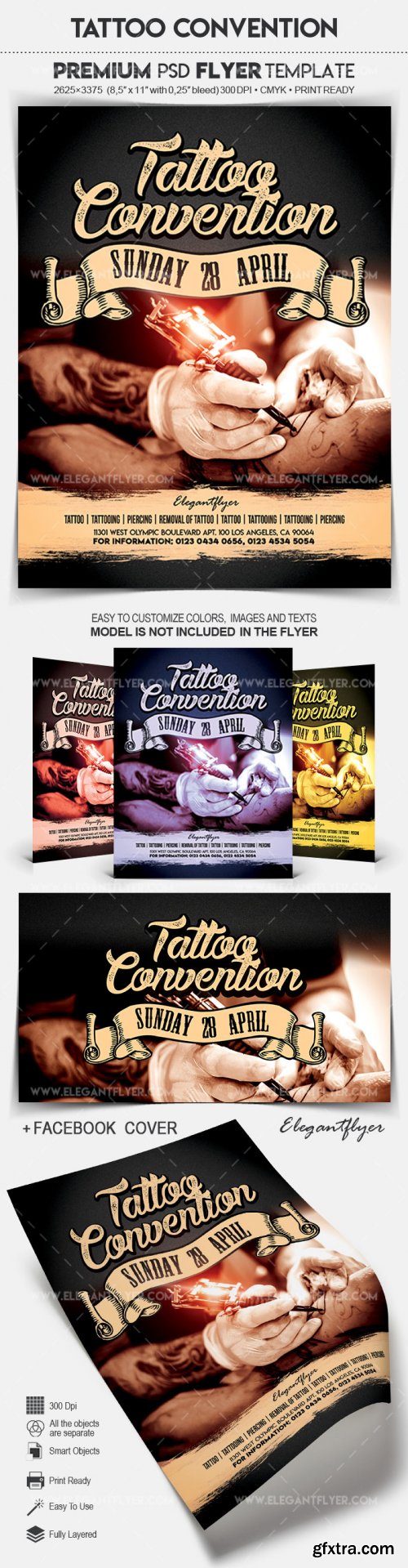 Tattoo Convention V2 2018 Flyer PSD Template