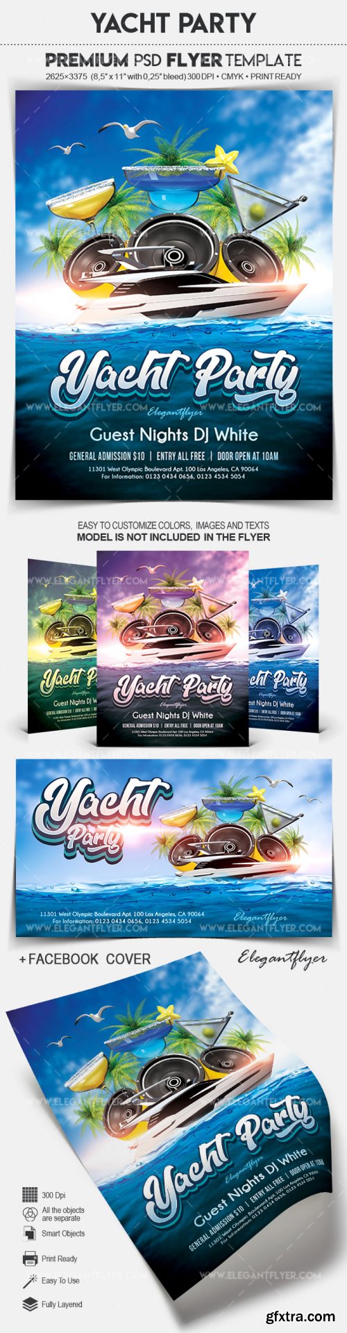 Yacht Party V 6 2018 Flyer PSD Template