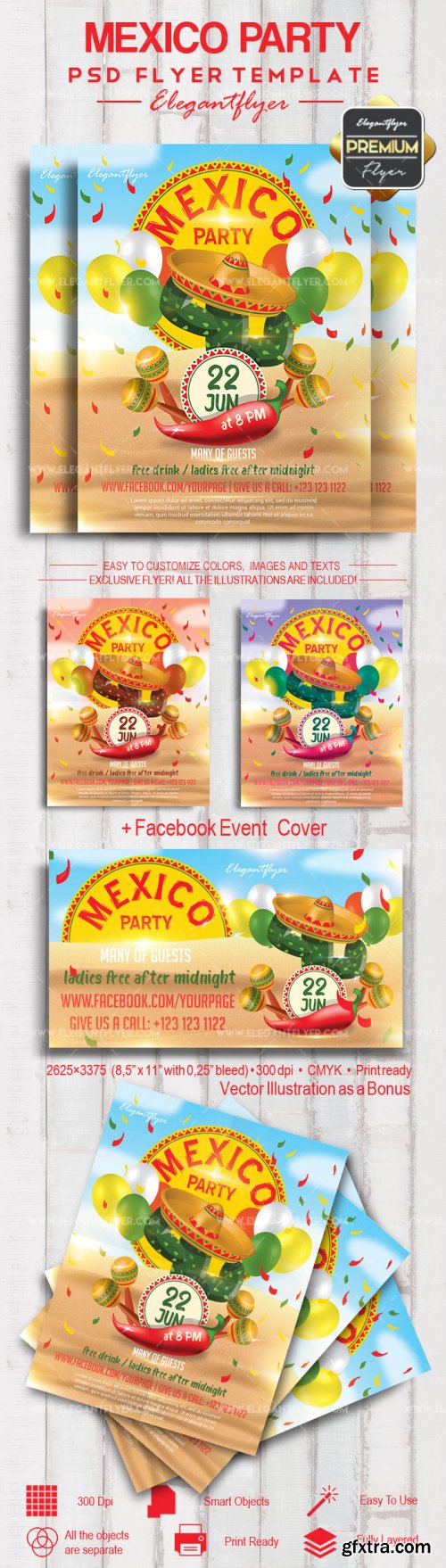 Mexico Party V28 2018 Flyer PSD Template