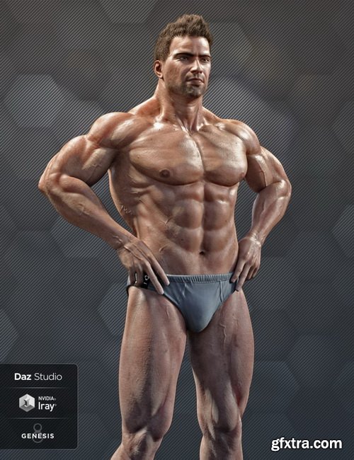 Daz3D - Ronen Character Hair and Briefs for Genesis 8 Male