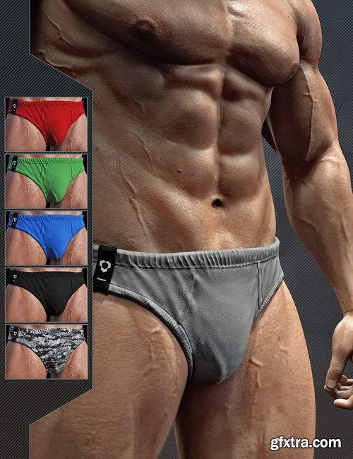 Daz3D - Ronen Character Hair and Briefs for Genesis 8 Male