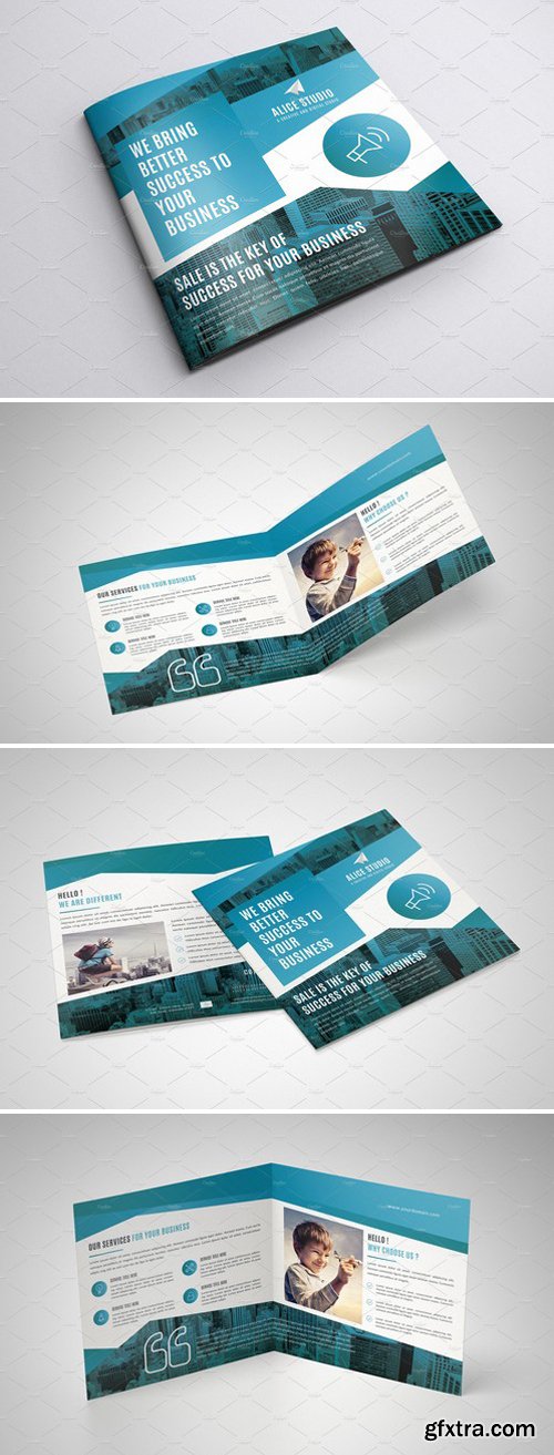 CM - Square Bi-Fold Brochure Template 2427672