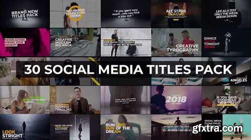 30 Social Media Titles Pack - Premiere Pro Templates 77444