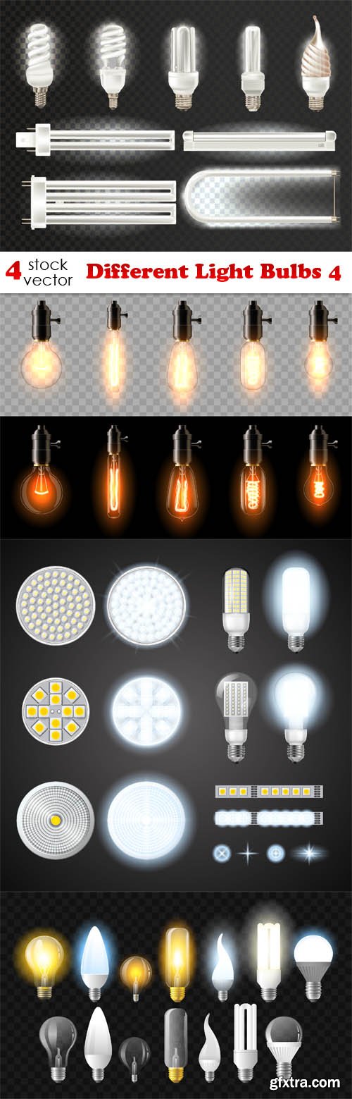 Vectors - Different Light Bulbs 4