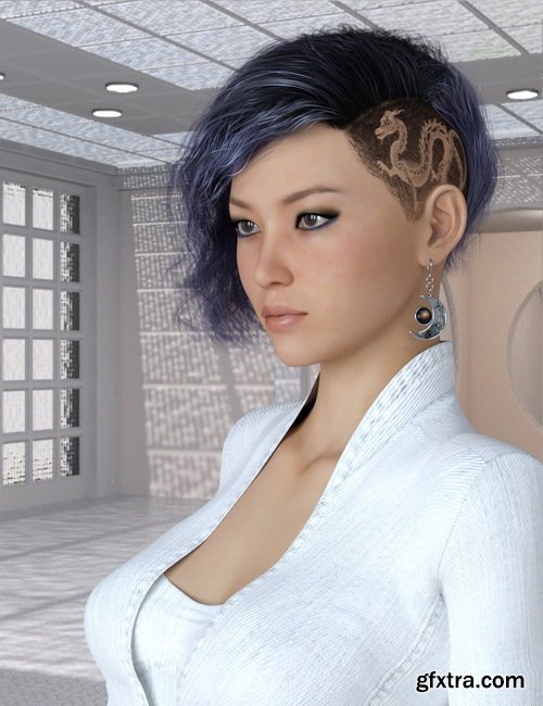 Daz3D - MRL Gem Hair for Genesis 3 and 8 Female