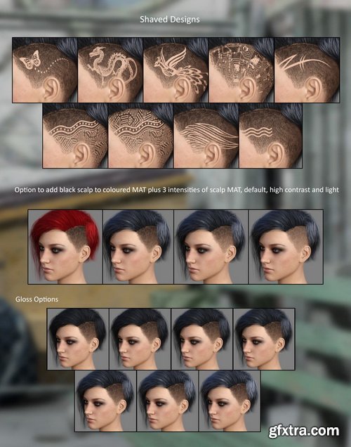 Daz3D - MRL Gem Hair for Genesis 3 and 8 Female