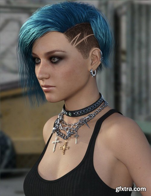 Daz3D - MRL Gem Hair for Genesis 3 and 8 Female