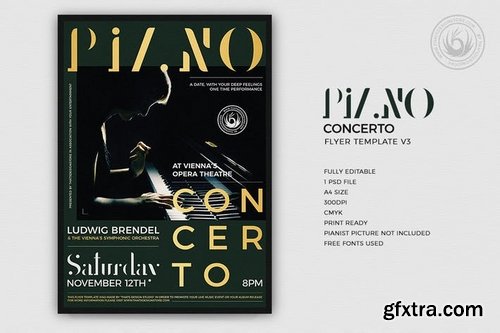 GraphicRiver - Piano Concerto Flyer Template V3 21788890