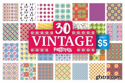 CM - 30 Vintage Floral patterns 2429241