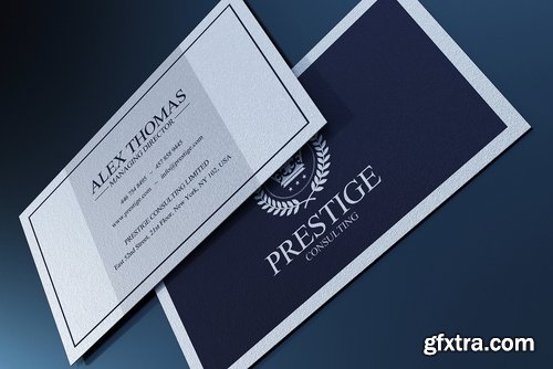 CM - Elegant Blue Business Card 2426692