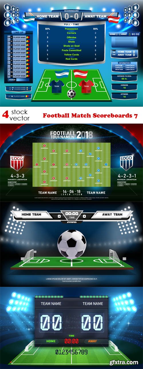 Vectors - Football Match Scoreboards 7