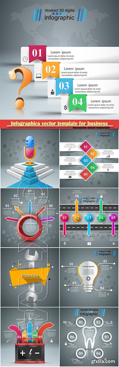 Infographics vector template for business presentations or information banner # 71