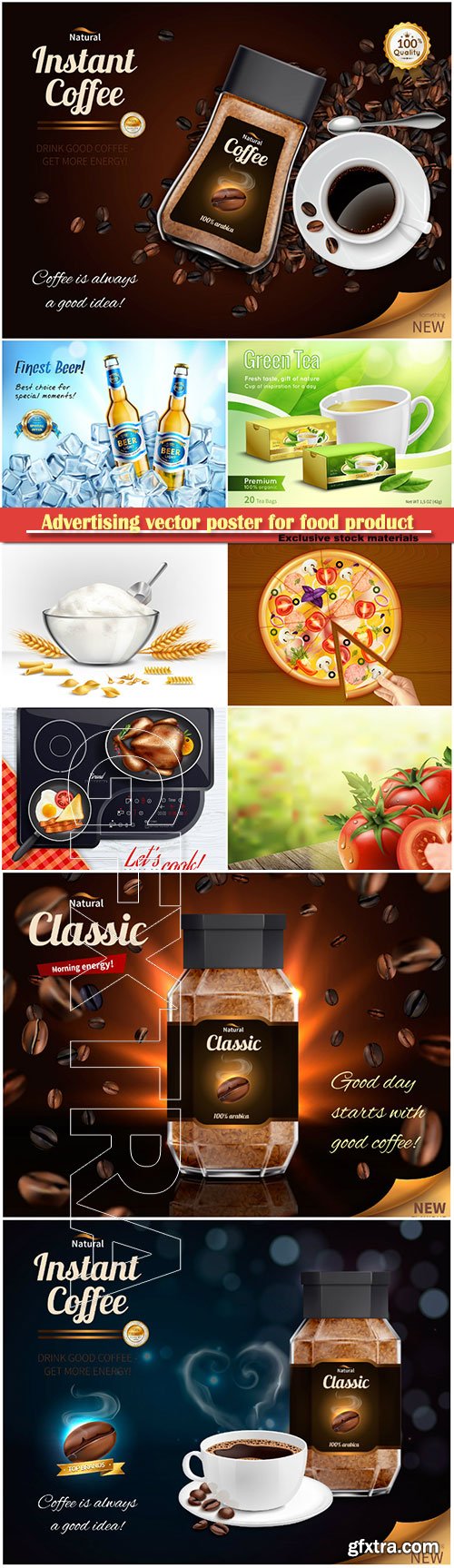 Advertising vector poster for food product