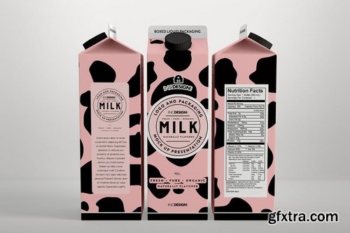 Boxed Drinks Liquid Packaging Mockups