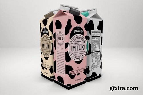 Boxed Drinks Liquid Packaging Mockups