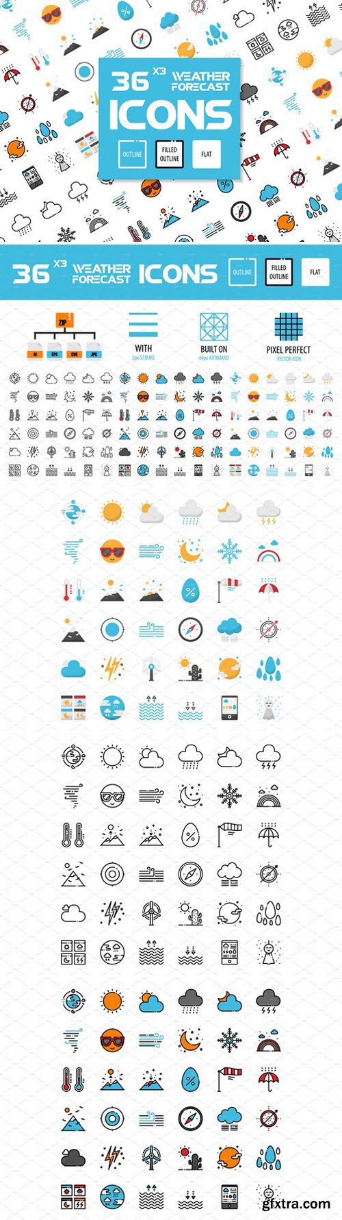 CM - 36x3 Weather Forecast icons 2360002