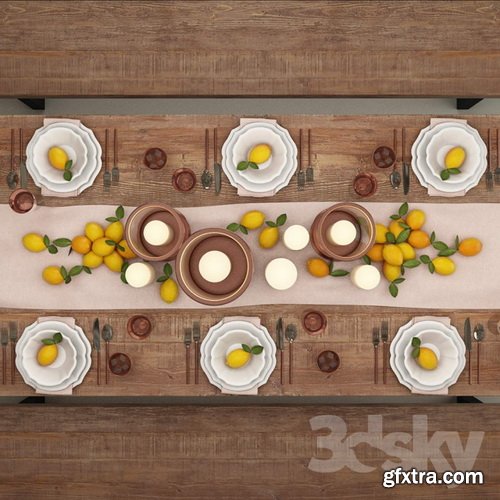 3dsky - Pottery Barn Dinner Set