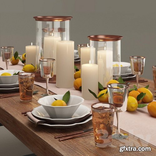 3dsky - Pottery Barn Dinner Set