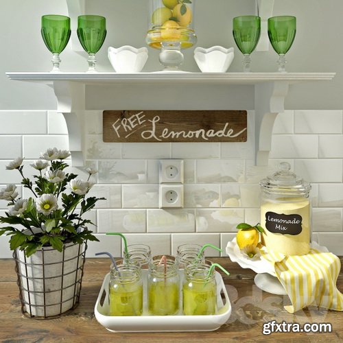 3dsky - A set of Kitchen Decor