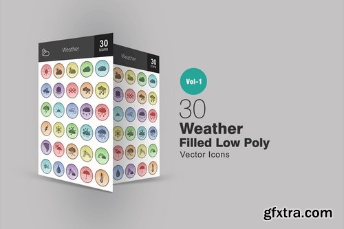 Transportation Banking Computer & Hardware Weather Weather Sports Filled Low Poly Icons