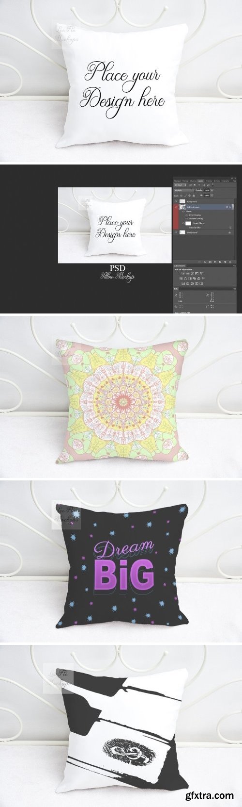 CM - White square pillow mockup psd smart 2144376