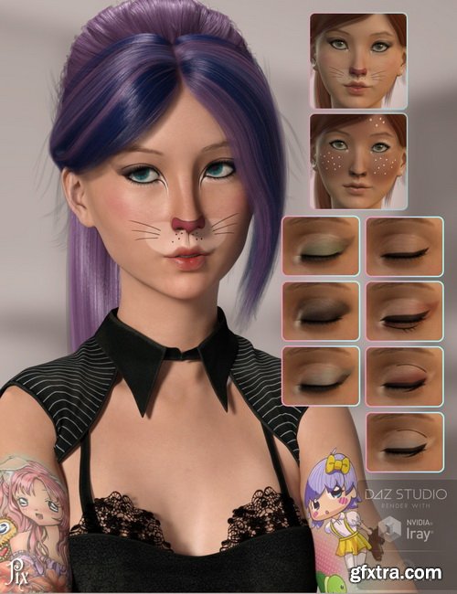 Daz3D - Pix Koko for Victoria 7 and Aiko 7