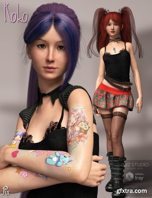 Daz3D - Pix Koko for Victoria 7 and Aiko 7