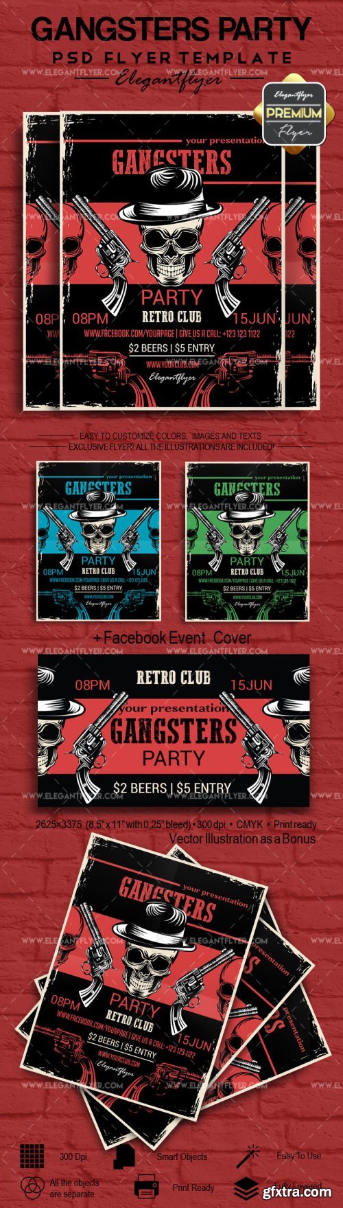 Gangster Party – Flyer PSD Template