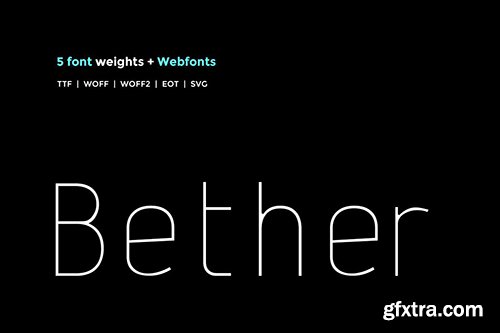 Bether Sans - WebFont with 5 weights