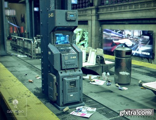 Daz3D - Cyberpunk Subway Station Bundle