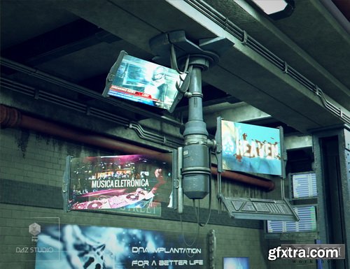 Daz3D - Cyberpunk Subway Station Bundle