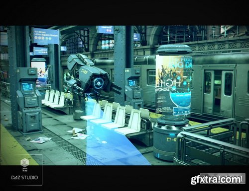 Daz3D - Cyberpunk Subway Station Bundle