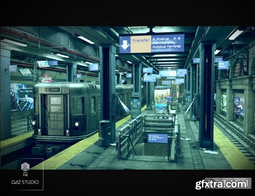 Daz3D - Cyberpunk Subway Station Bundle