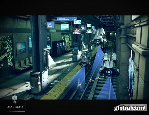 Daz3D - Cyberpunk Subway Station Bundle