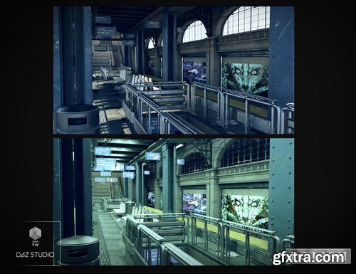 Daz3D - Cyberpunk Subway Station Bundle