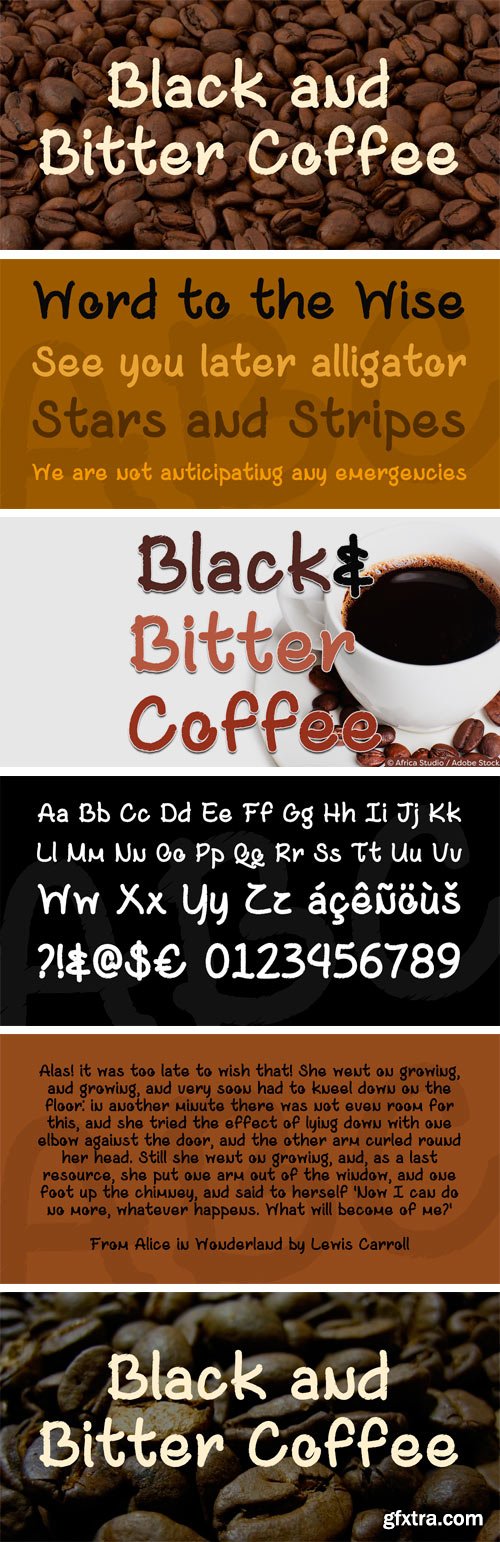 Black and Bitter Coffee Font