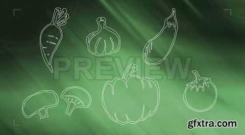 Vegetables Doodles Pack - Motion Graphics 78956