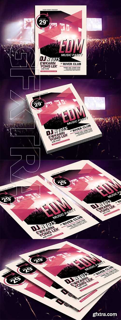 CreativeMarket - EDM Music Party Flyer 2509317