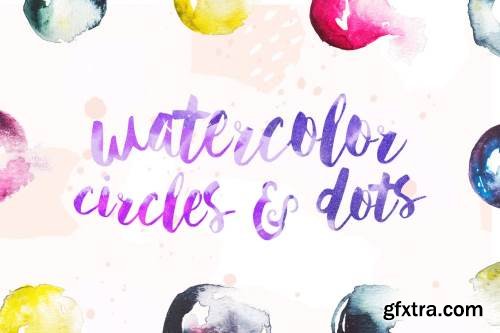 Watercolor Circles & Dots