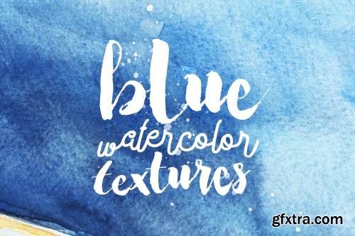 Blue Watercolor Textures Pack