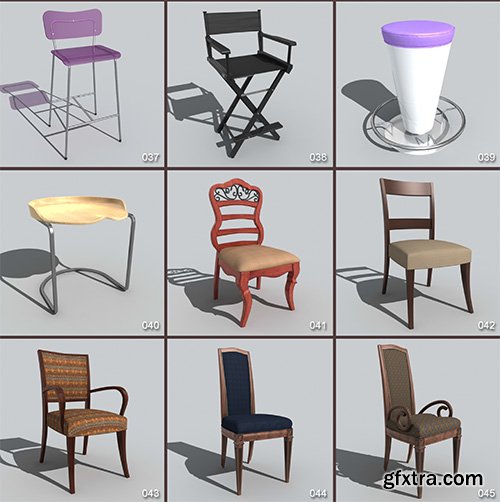 DigitalXModels - 3D Model Collection - Volume 10: CHAIRS