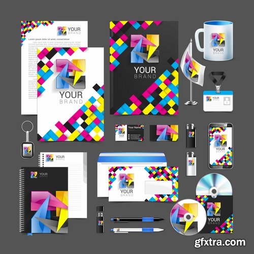 Corporate business template brochure card flyer banner sketch 25 EPS